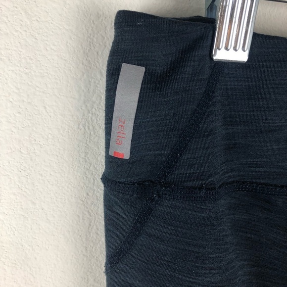 Zella by Nordstrom Navy athletic running leggings with mesh detail down leg - Picture 9 of 14